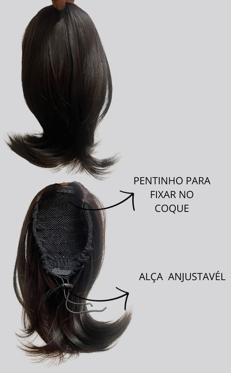 imagem do produto Aplique rabo de cavalo orgnico curto