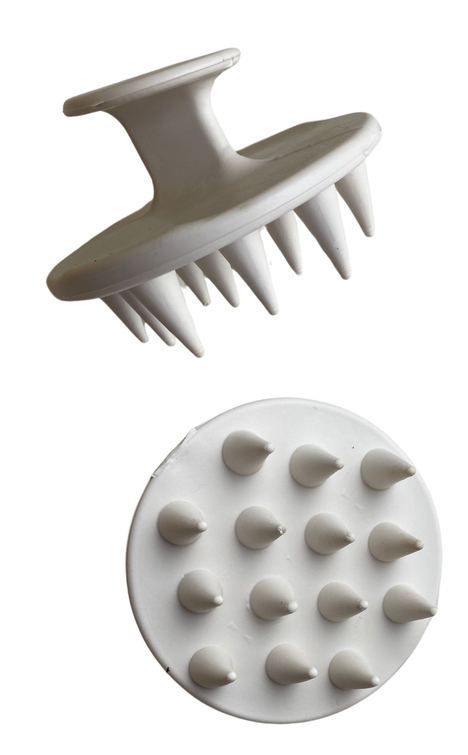 imagem do produto Escova massageadora silicone para lavar os cabelos e corpo