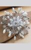 imagem do produto  Pente Flor Strass N-247 - Prata