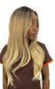 imagem do produto  Peruca lace front ondulada fibra premium repartio fixa aspecto natural