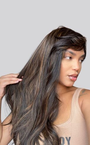 imagem de Peruca wig fibra jane com franja 60 cm